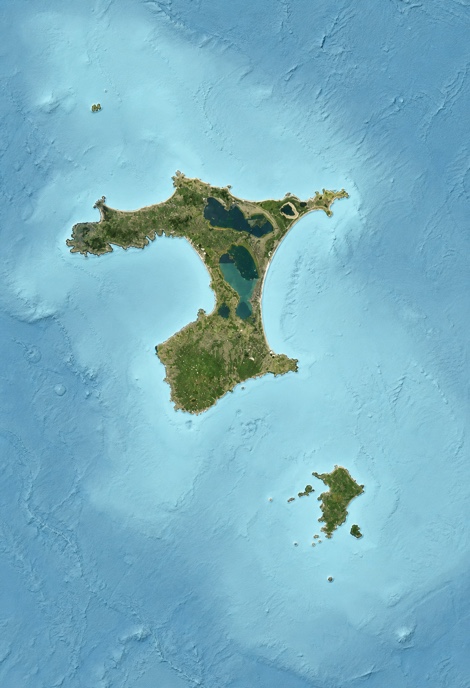 Chatham Islands aerial locator map