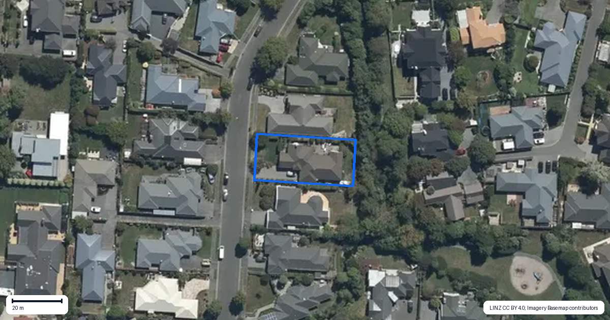 Property context map for 5 Aylsham Lane, Casebrook, Christchurch