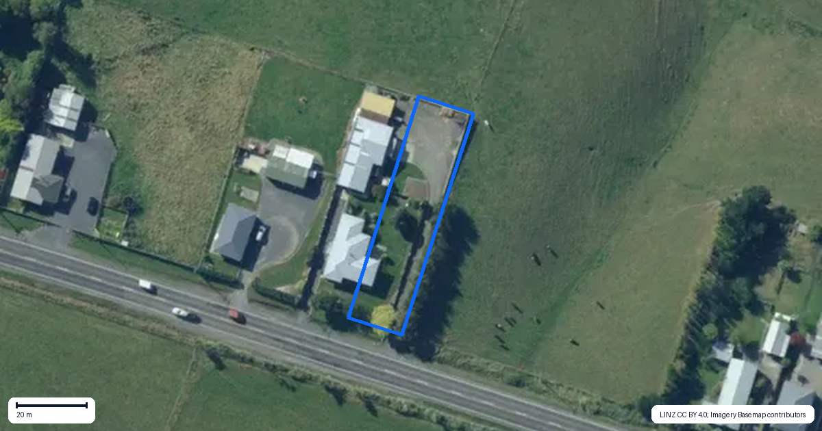 Property context map for 58 Clinton Highway, Te Houka, Balclutha
