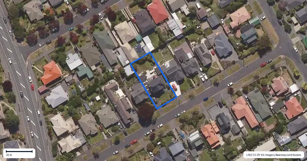 Property context map for 17 Wilson Avenue, Saint Clair, Dunedin
