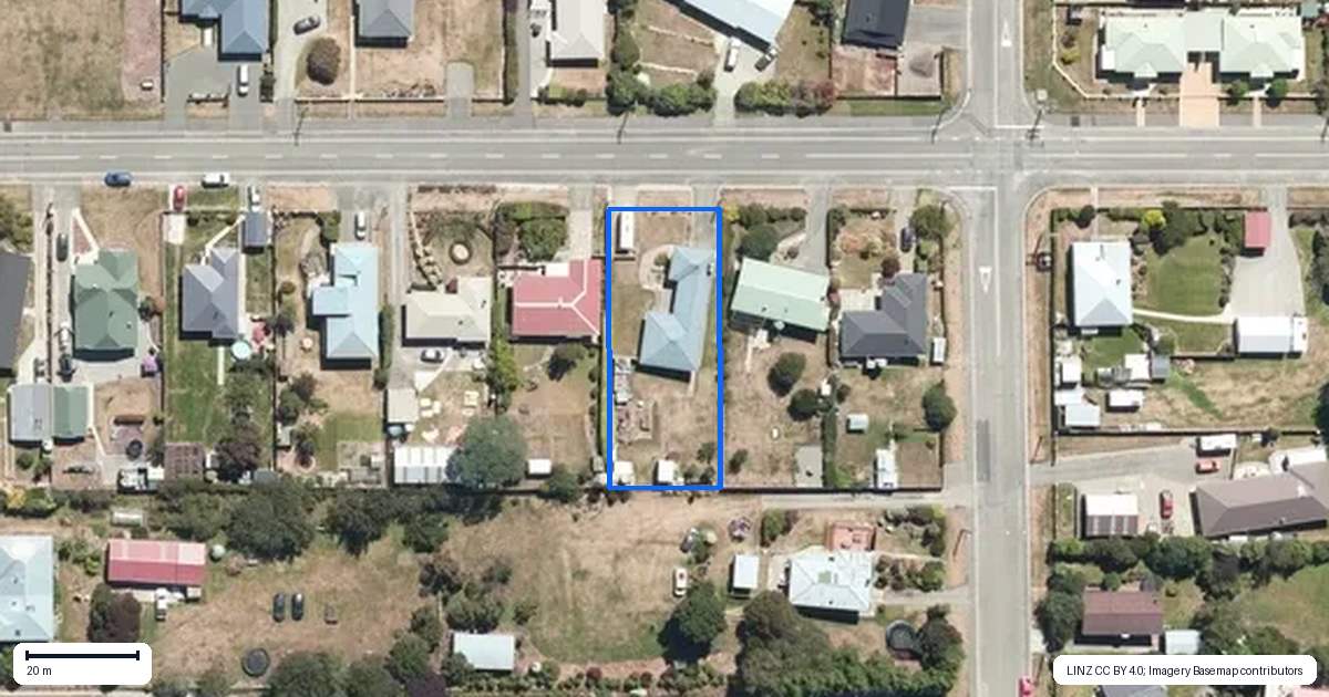 Property context map for 14 Argyle Street, Weston, Oamaru