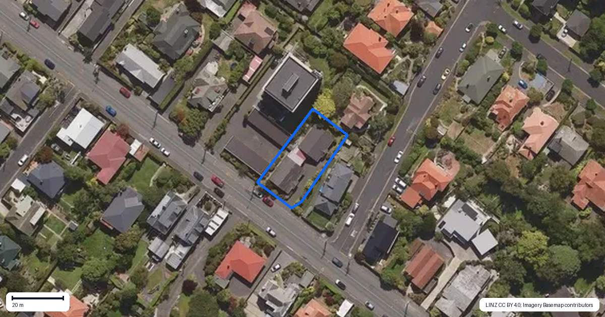 Property context map for 34A Drivers Road, Maori Hill, Dunedin