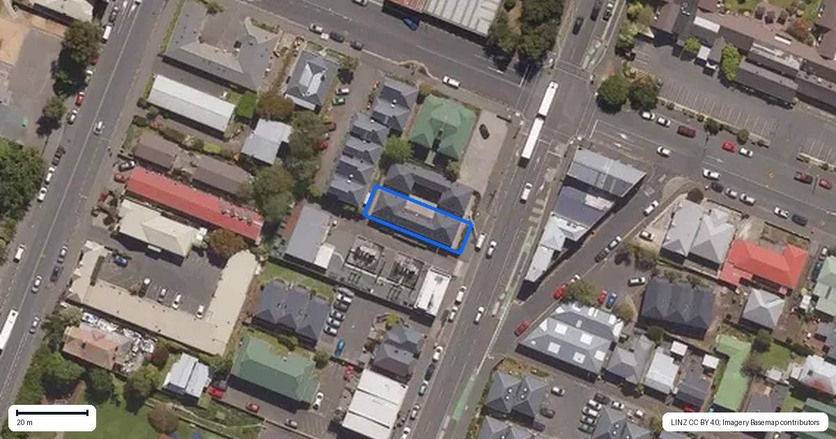 Property context map for 834 Great King Street, North Dunedin, Dunedin