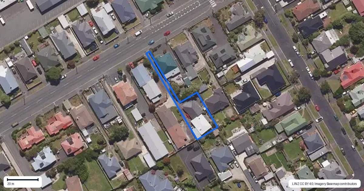 Property context map for 167A Bay View Road, South Dunedin, Dunedin