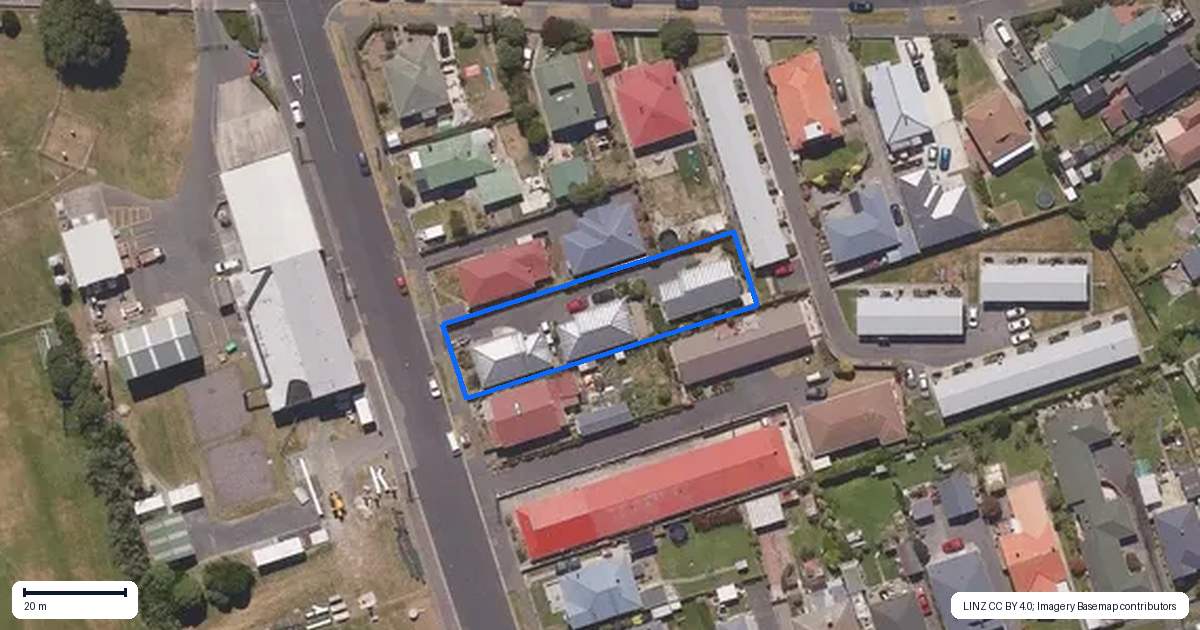 Property context map for 41A Rona Street, Saint Kilda, Dunedin