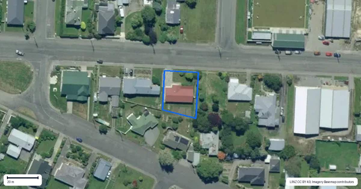 Property context map for 53B Northumberland Street, Tapanui