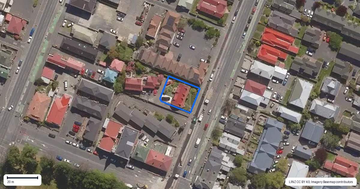Property context map for 829 Cumberland Street, North Dunedin, Dunedin