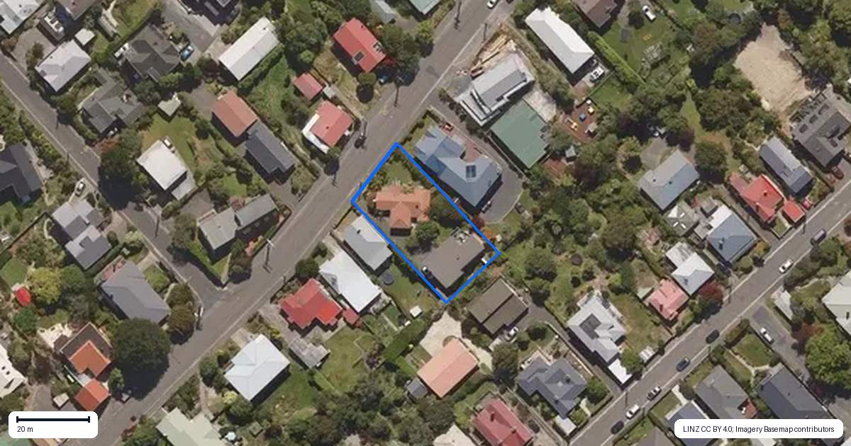 Property context map for 20A Signal Hill Road, Opoho, Dunedin