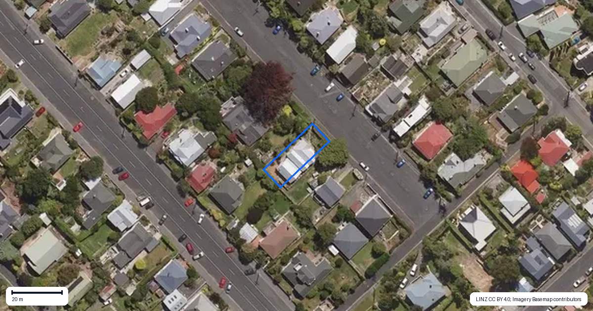 Property context map for 58 Mechanic Street, North East Valley, Dunedin