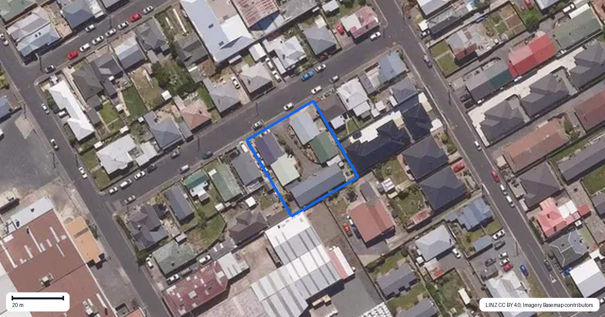 Property context map for 7A Osmond Street, South Dunedin, Dunedin