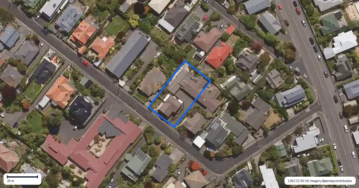 Property context map for 23B Sheen Street, Roslyn, Dunedin