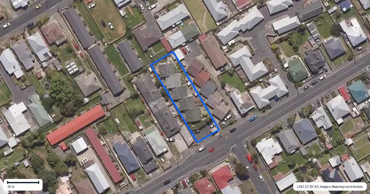 Property context map for 190C Bay View Road, South Dunedin, Dunedin