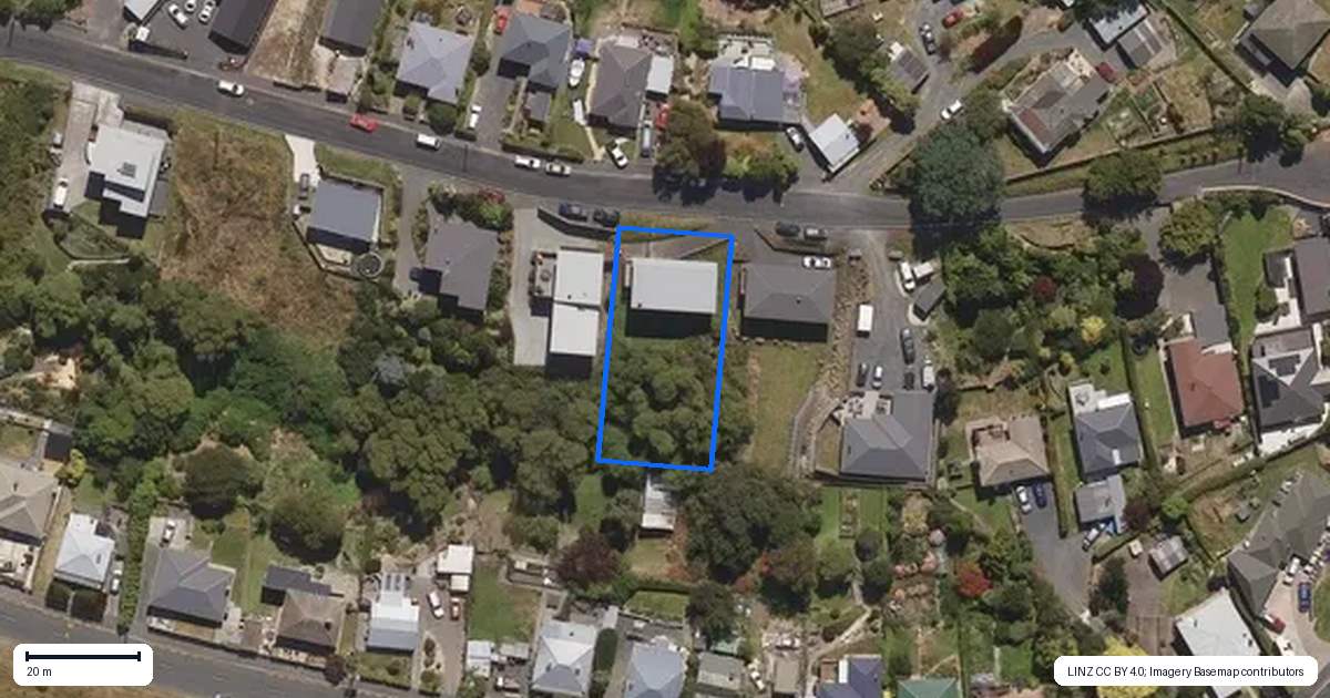 Property context map for 15B Ensor Street, Burnside, Dunedin