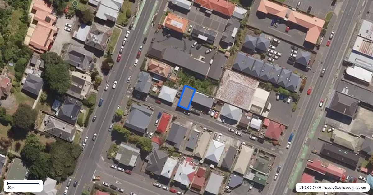 Property context map for 8 Titan Street, North Dunedin, Dunedin