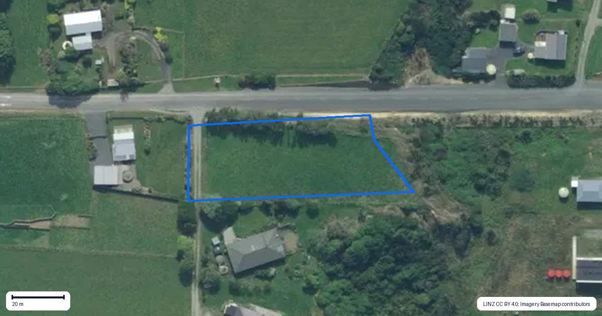 Property context map for 212A Jacks Bay Road, Hinahina, Owaka