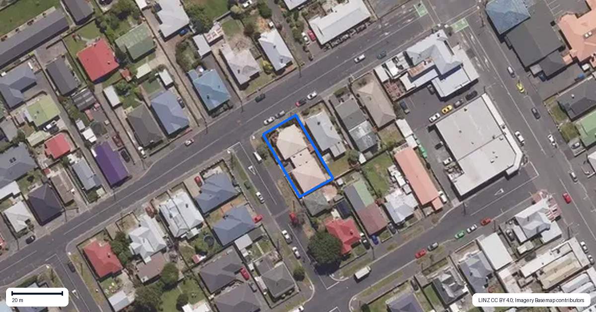 Property context map for 77 Bay View Road, South Dunedin, Dunedin