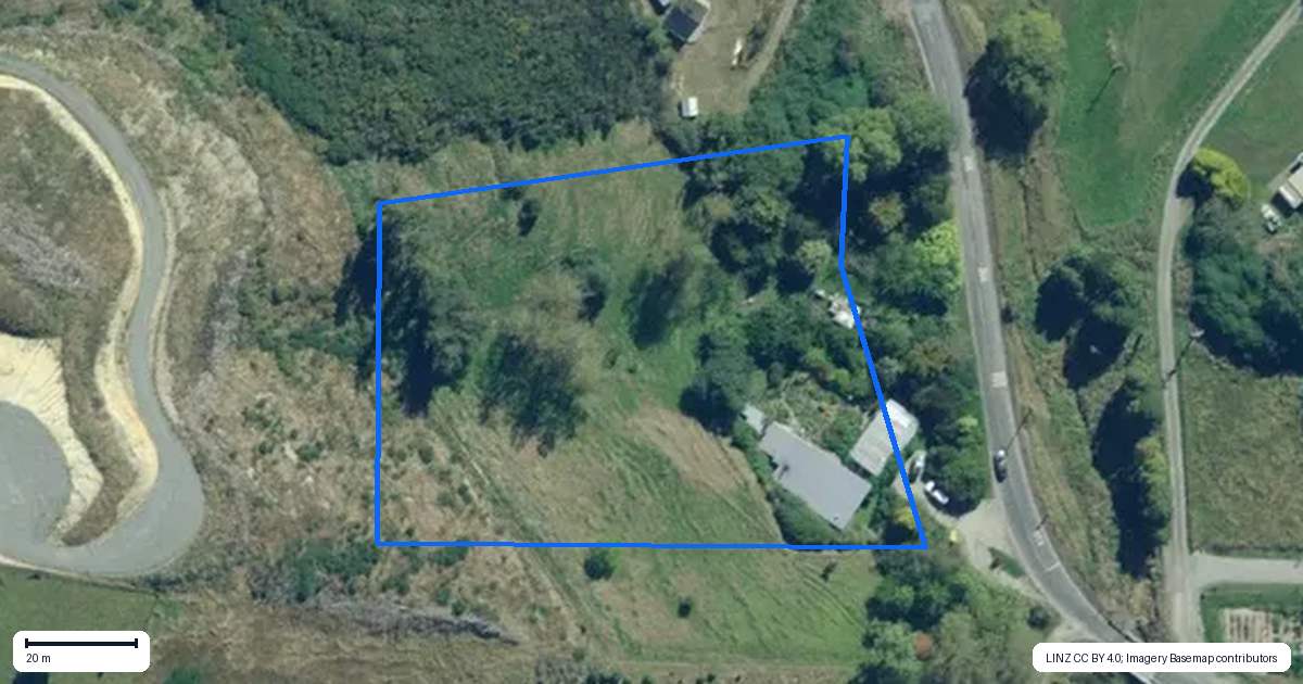 Property context map for 29 Gabriels Gully Road, Lawrence