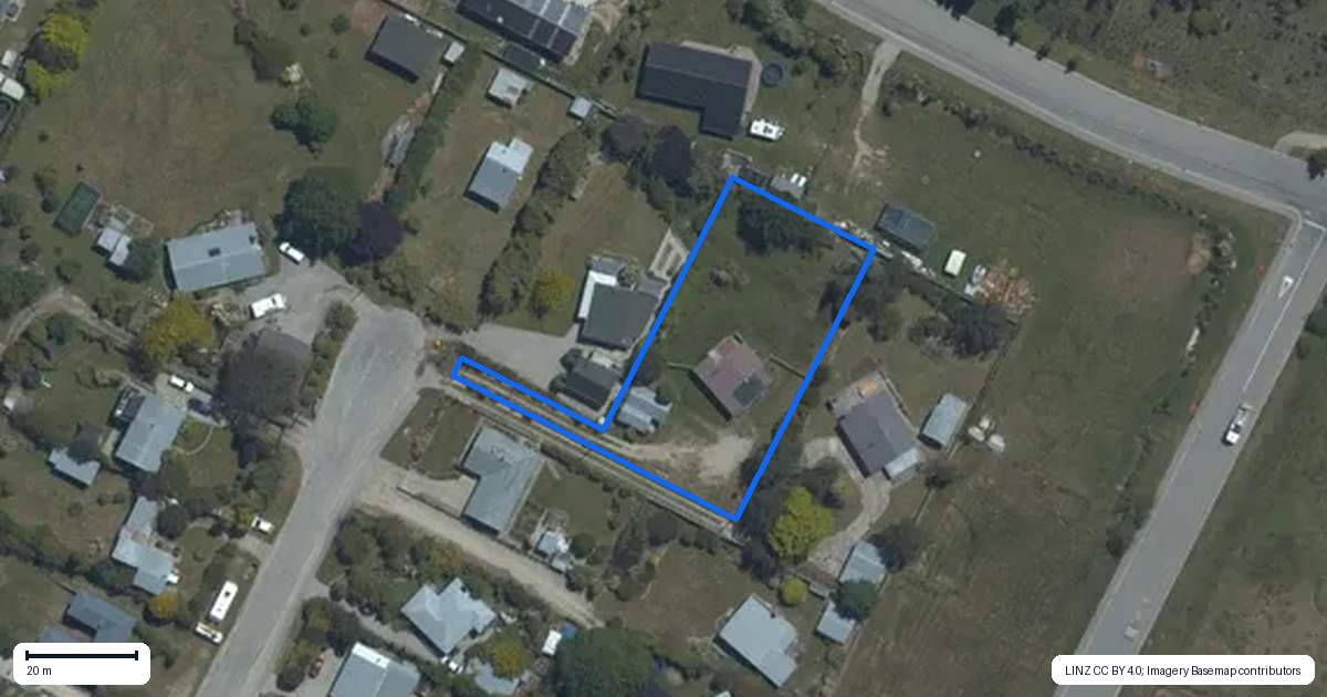 Property context map for 109 Hopkins Street, Luggate, Wanaka
