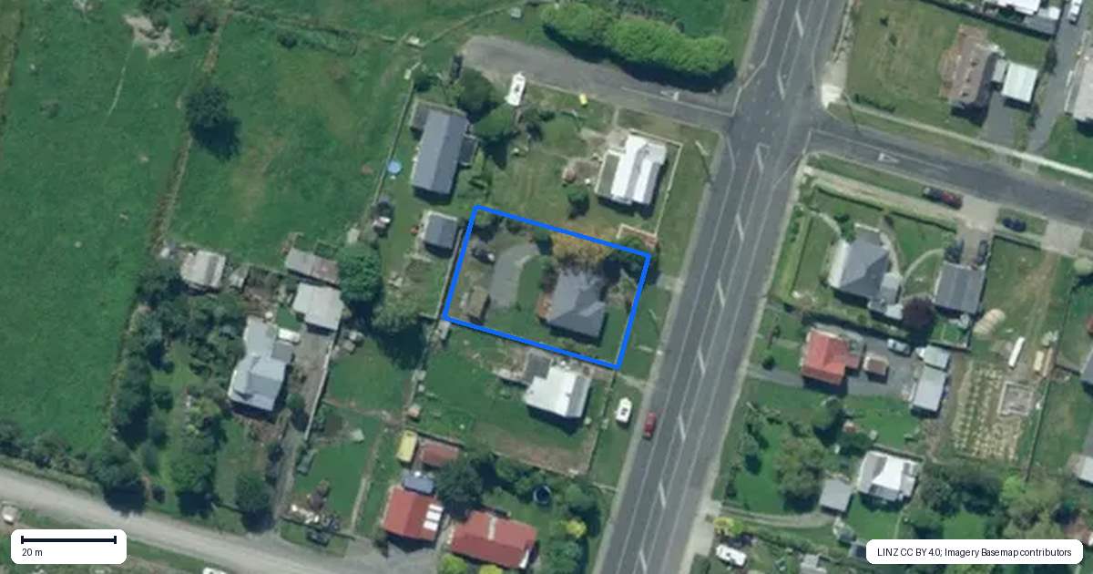 Property context map for 83 Eddystone Street, Kaitangata