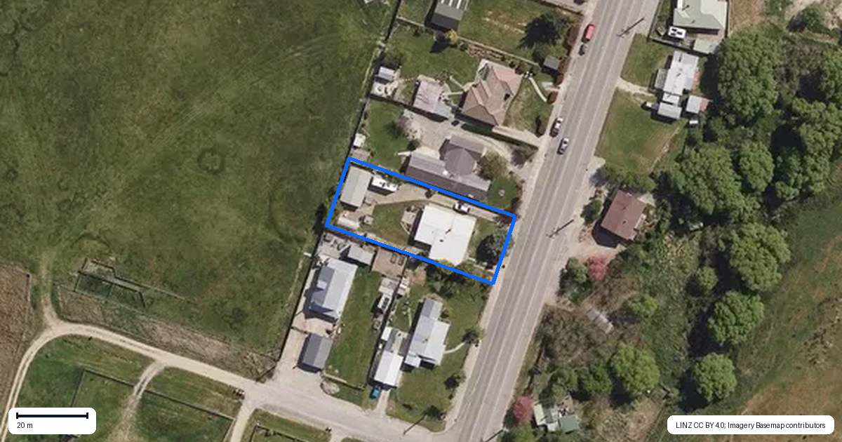 Property context map for 7 Leask Street, Omakau