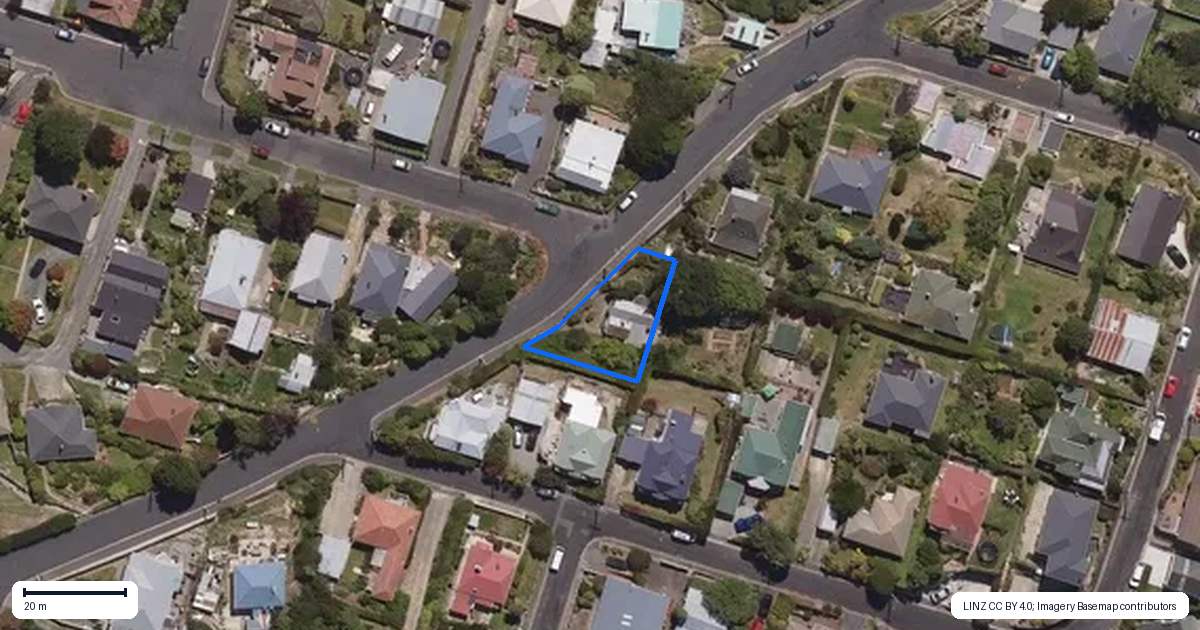 Property context map for 50 Carson Street, Mornington, Dunedin