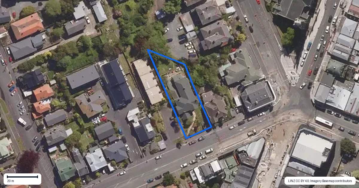 Property context map for 15 London Street, Dunedin Central, Dunedin