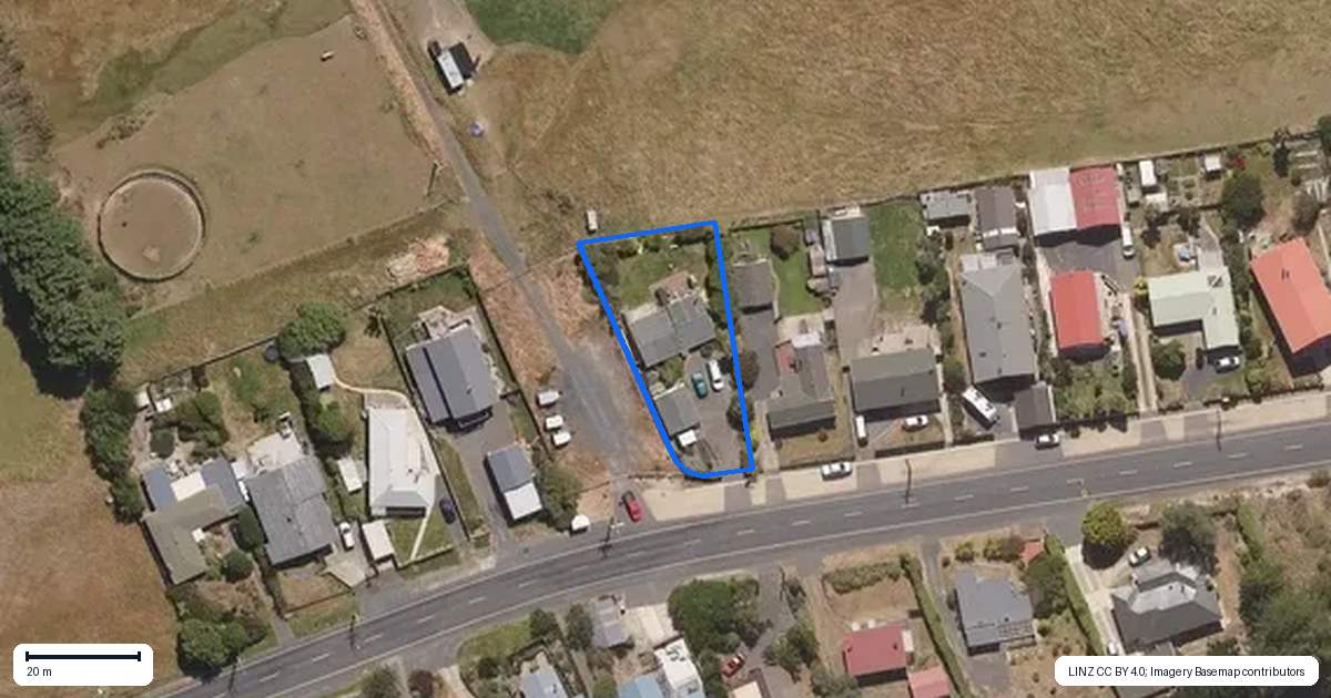 Property context map for 586 Brighton Road, Westwood, Dunedin