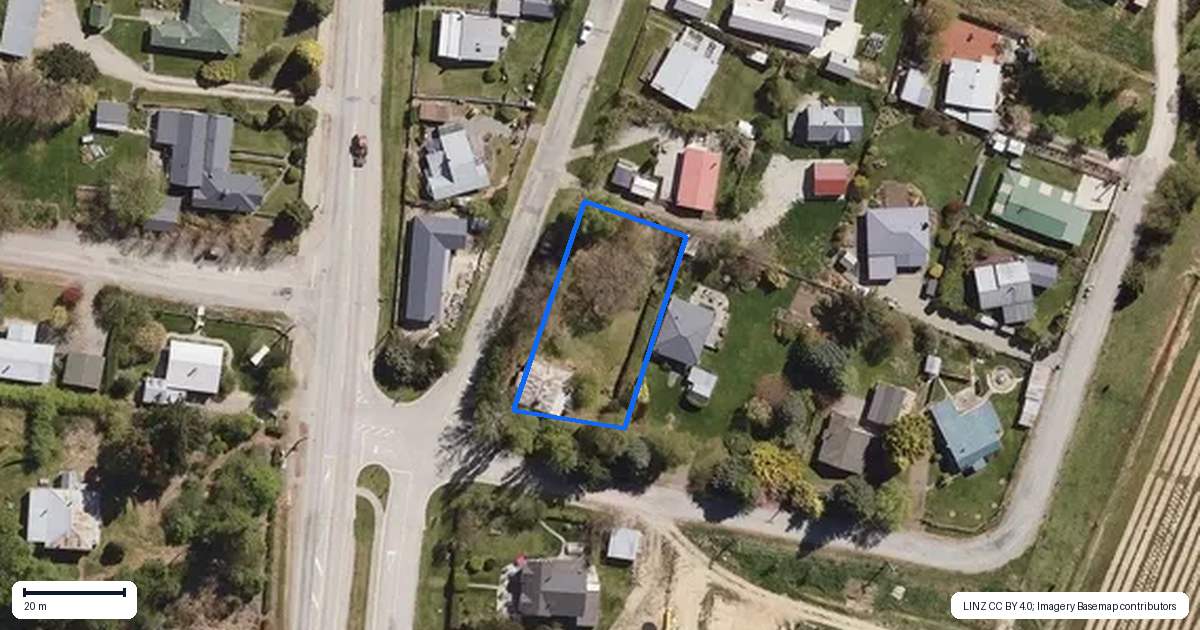 Property context map for 21 Arrow Street, Naseby