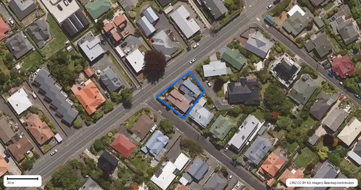 Property context map for 244A Highgate, Roslyn, Dunedin