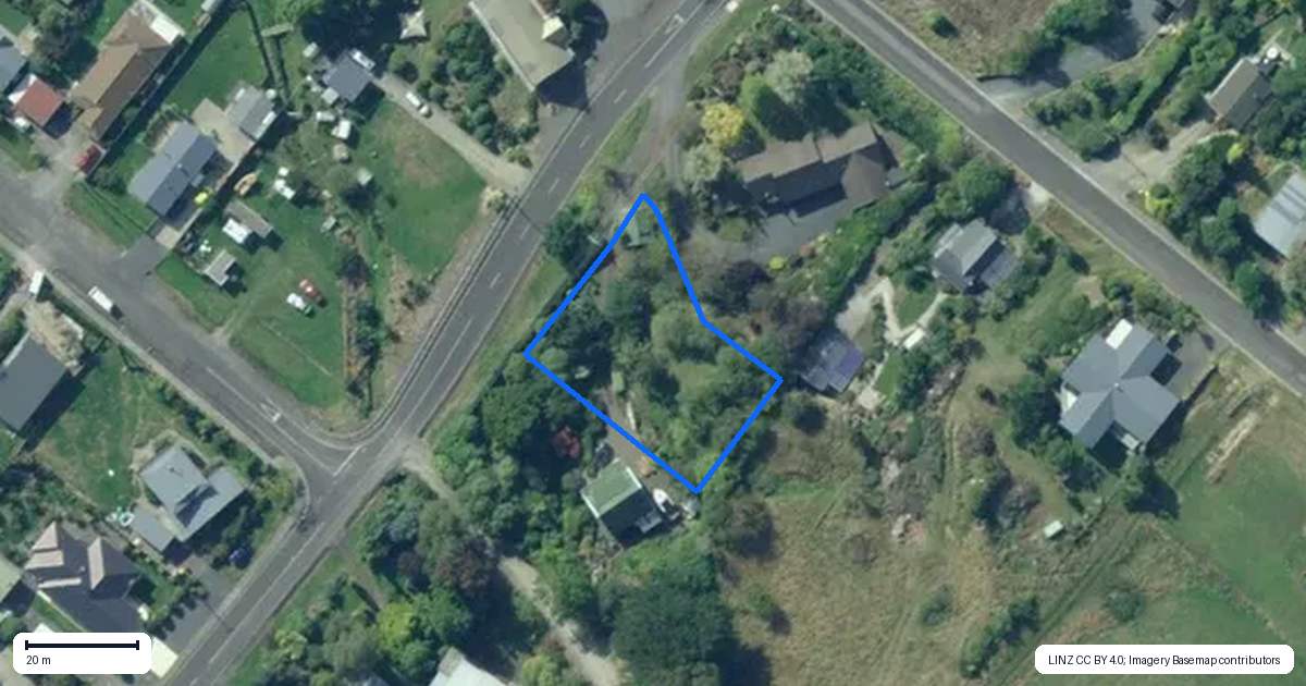 Property context map for 20 Greenhithe Street, Waihola, Milton