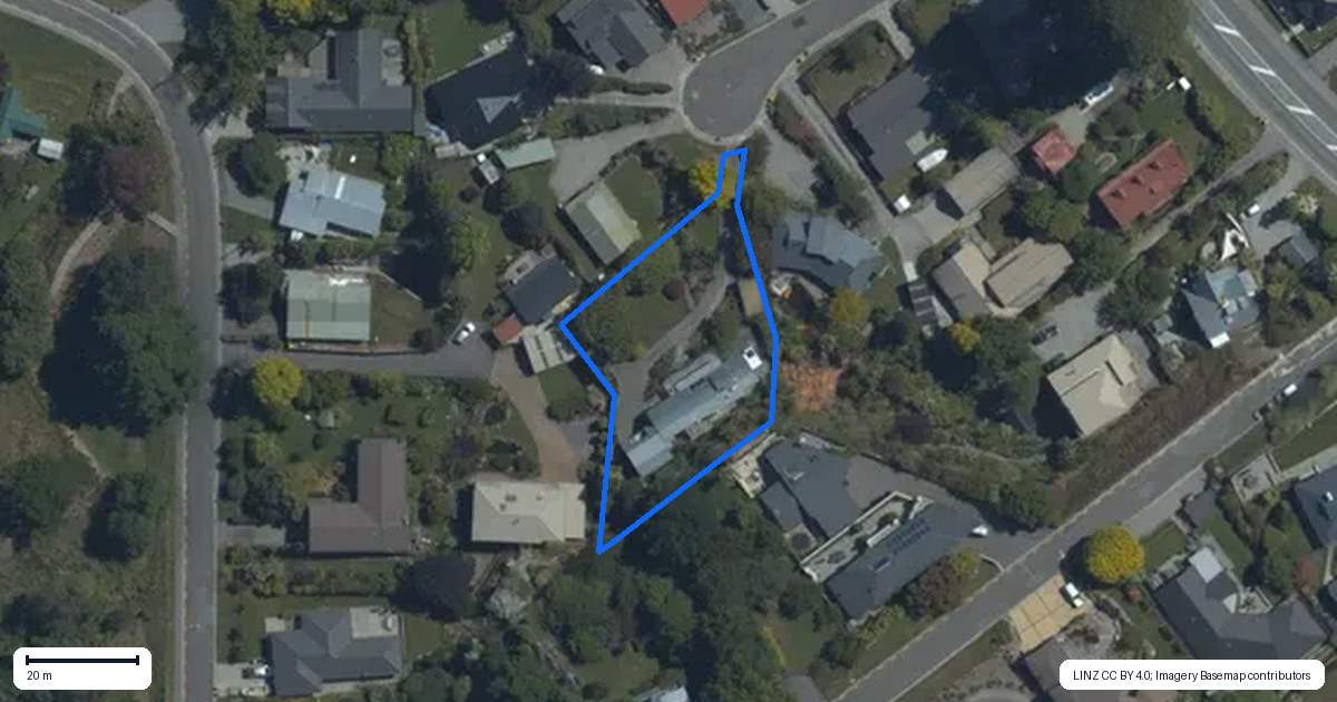 Property context map for 9 Redwood Lane, Wanaka