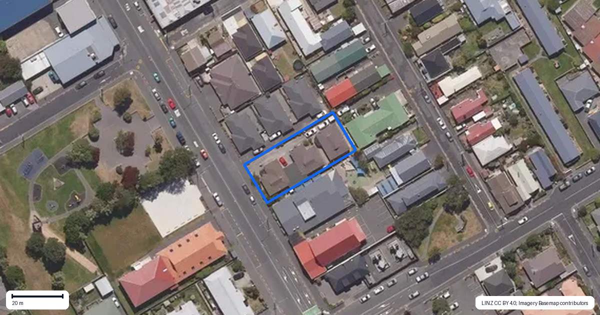 Property context map for 402C King Edward Street, South Dunedin, Dunedin
