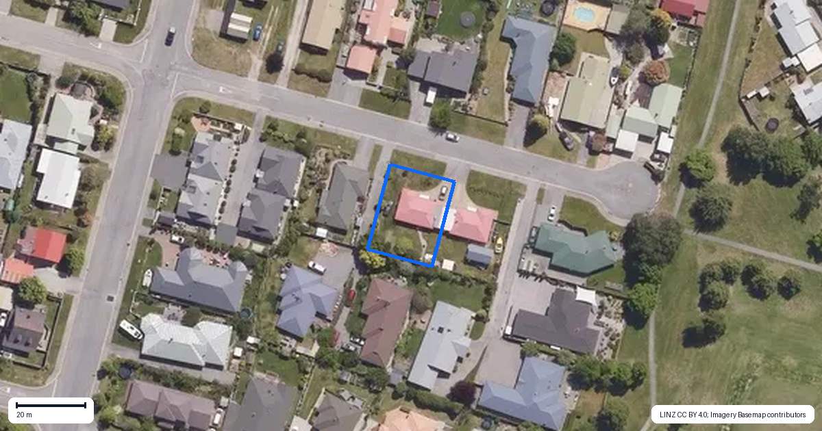 Property context map for 25 Coleraine Street, Cromwell