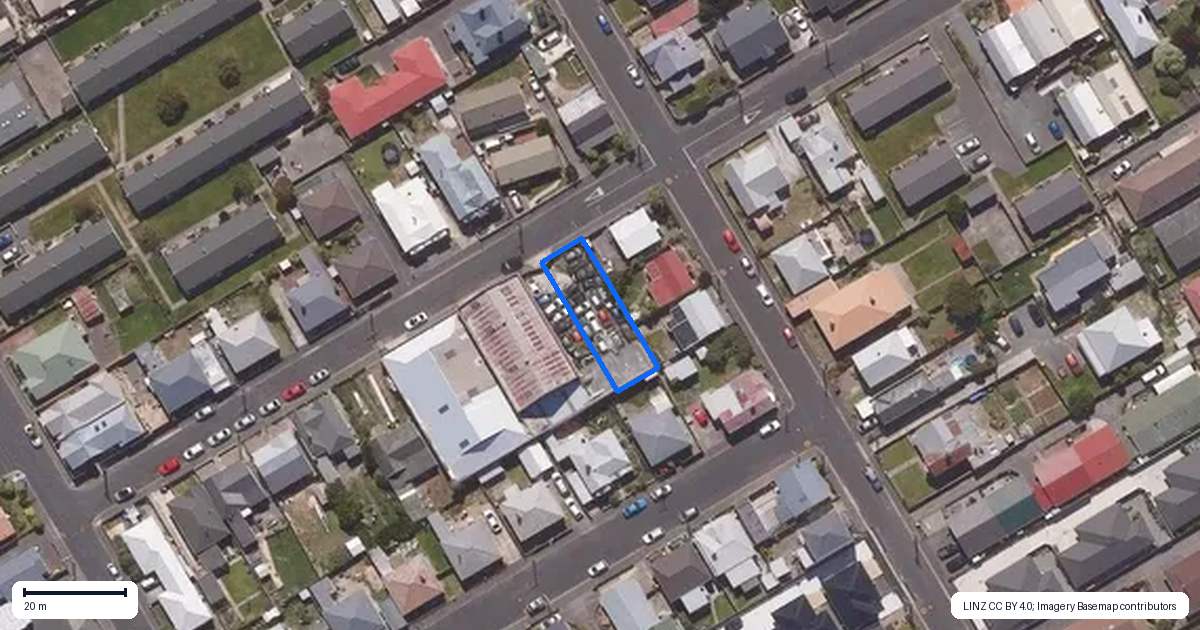 Property context map for 43 Bathgate Street, South Dunedin, Dunedin
