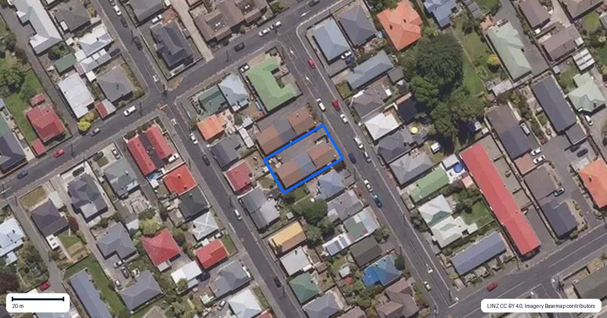 Property context map for 5B Cashel Street, South Dunedin, Dunedin