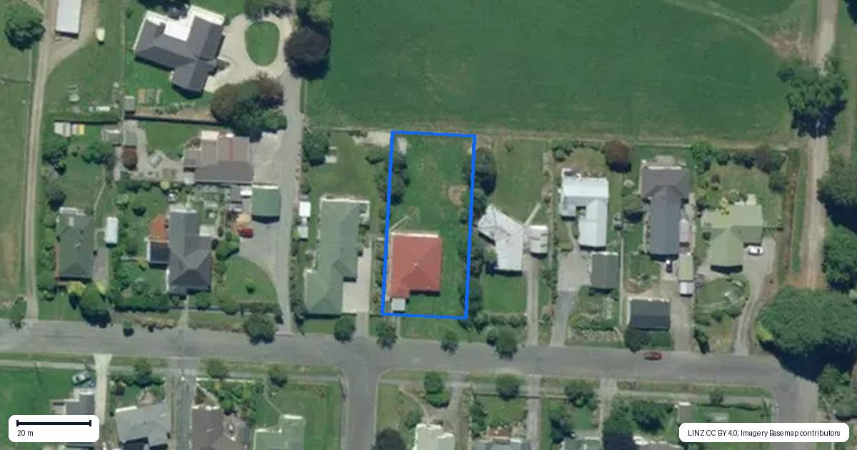 Property context map for 54 Sussex Street, Tapanui