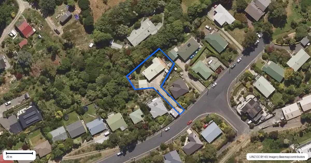 Property context map for 181 Evans Street, Opoho, Dunedin