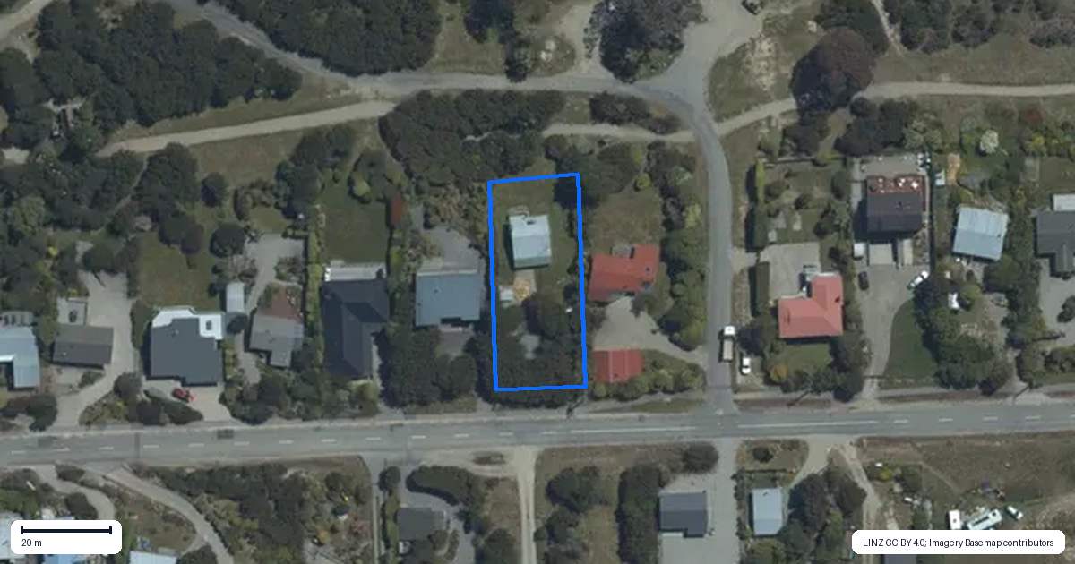 Property context map for 198 Lakeview Terrace, Lake Hawea