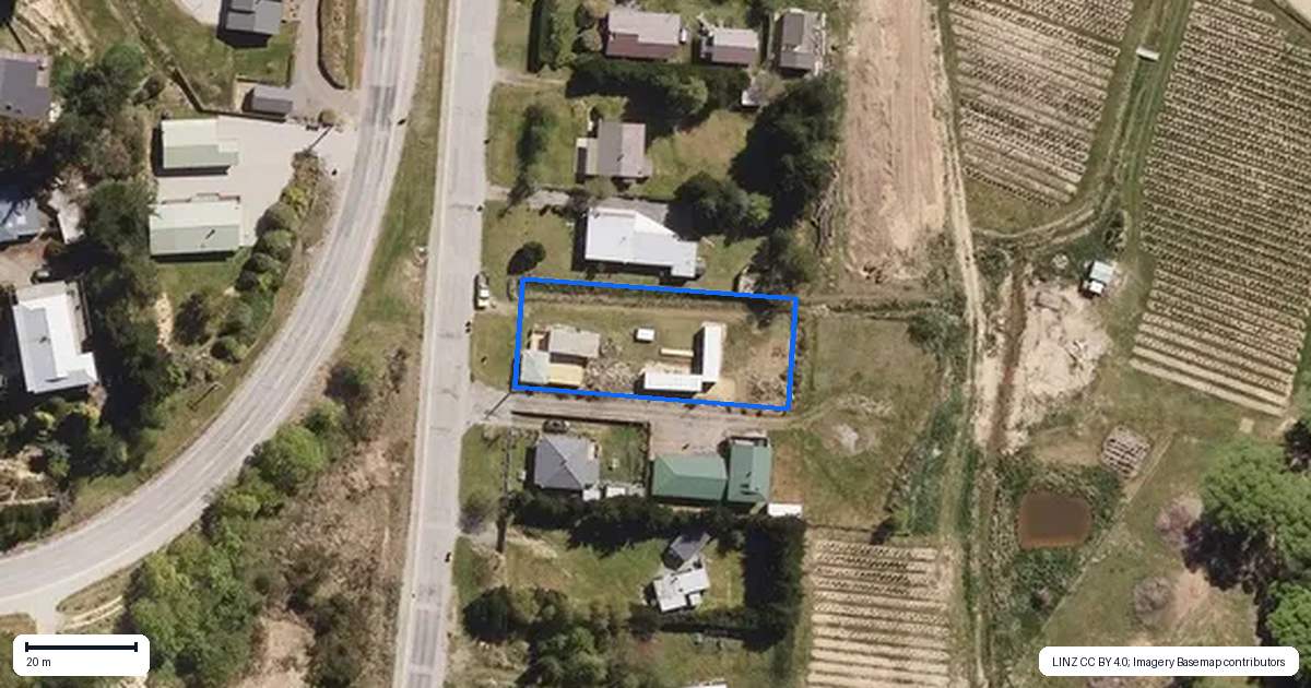 Property context map for 11 Channel Road, Naseby
