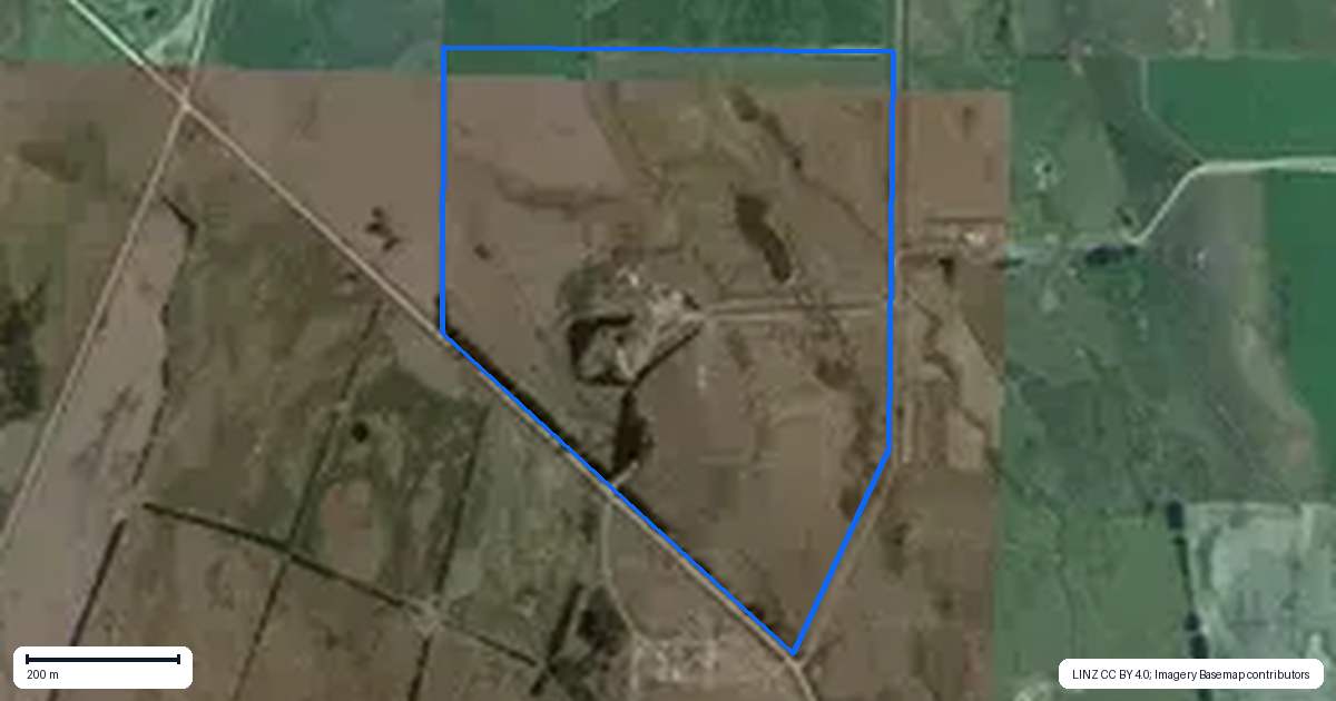 Property context map for 305 Bypass Road, Ranfurly