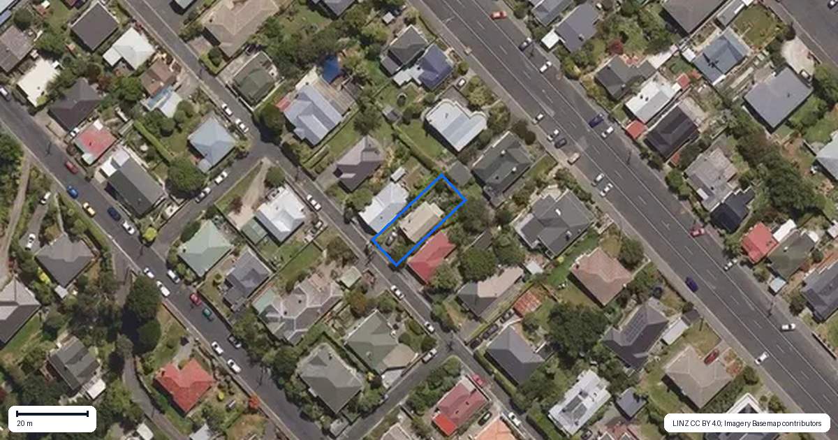 Property context map for 27 Frame Street, North East Valley, Dunedin