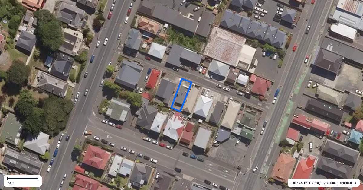 Property context map for 9 Titan Street, North Dunedin, Dunedin