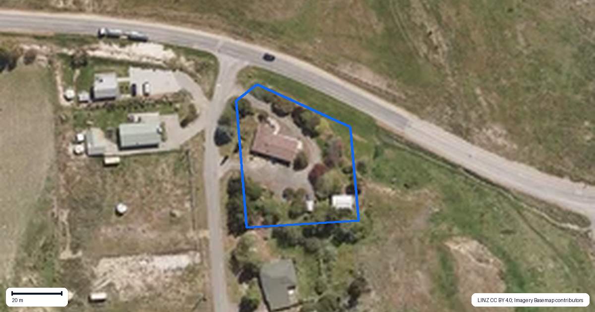 Property context map for 1 Chirnside Terrace, Patearoa