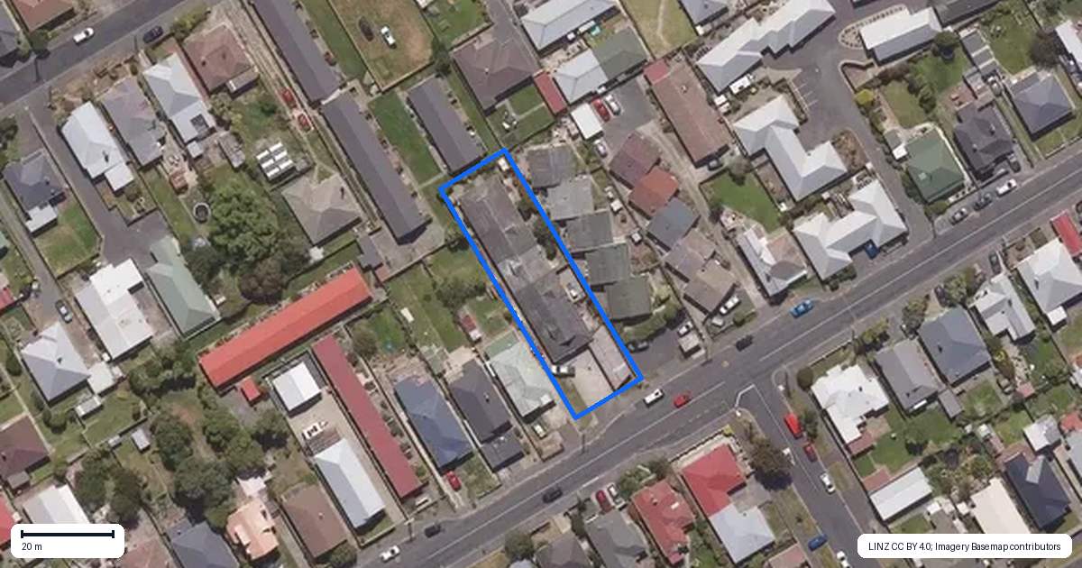 Property context map for 196A Bay View Road, South Dunedin, Dunedin