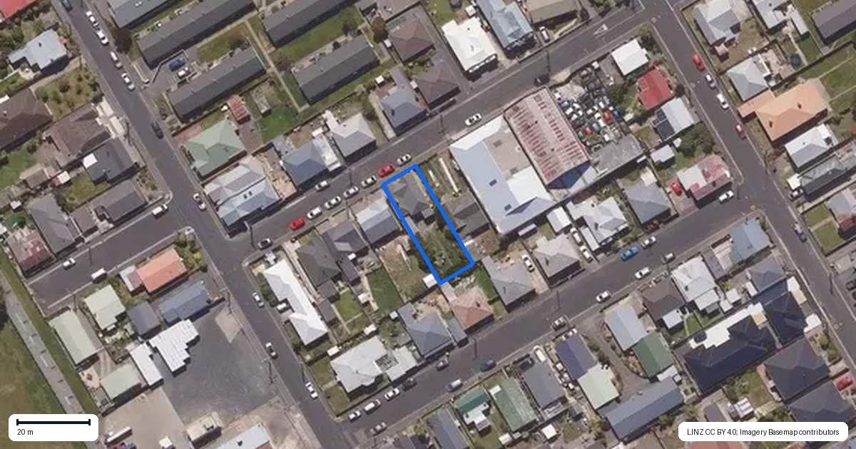 Property context map for 55 Bathgate Street, South Dunedin, Dunedin