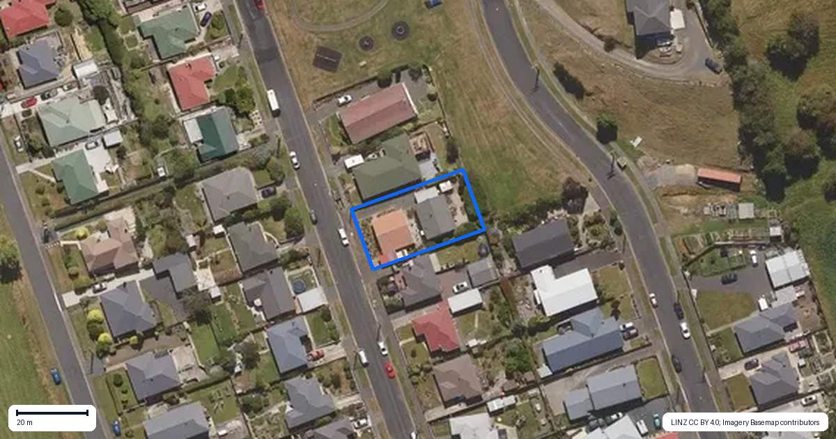 Property context map for 12A Elwyn Crescent, Green Island, Dunedin
