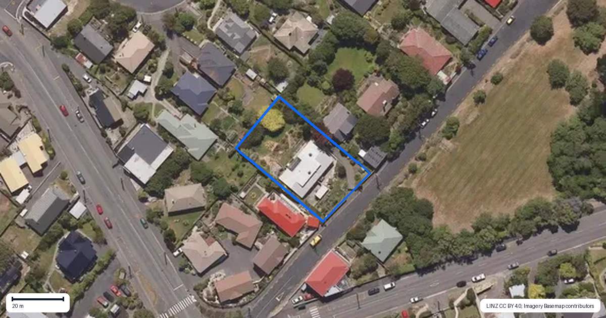 Property context map for 17 Jeffery Street, Andersons Bay, Dunedin