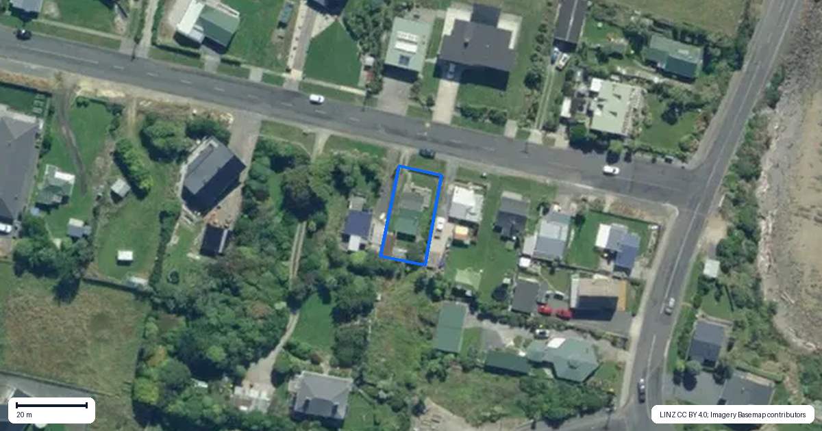 Property context map for 7 Rimu Street, Kaka Point