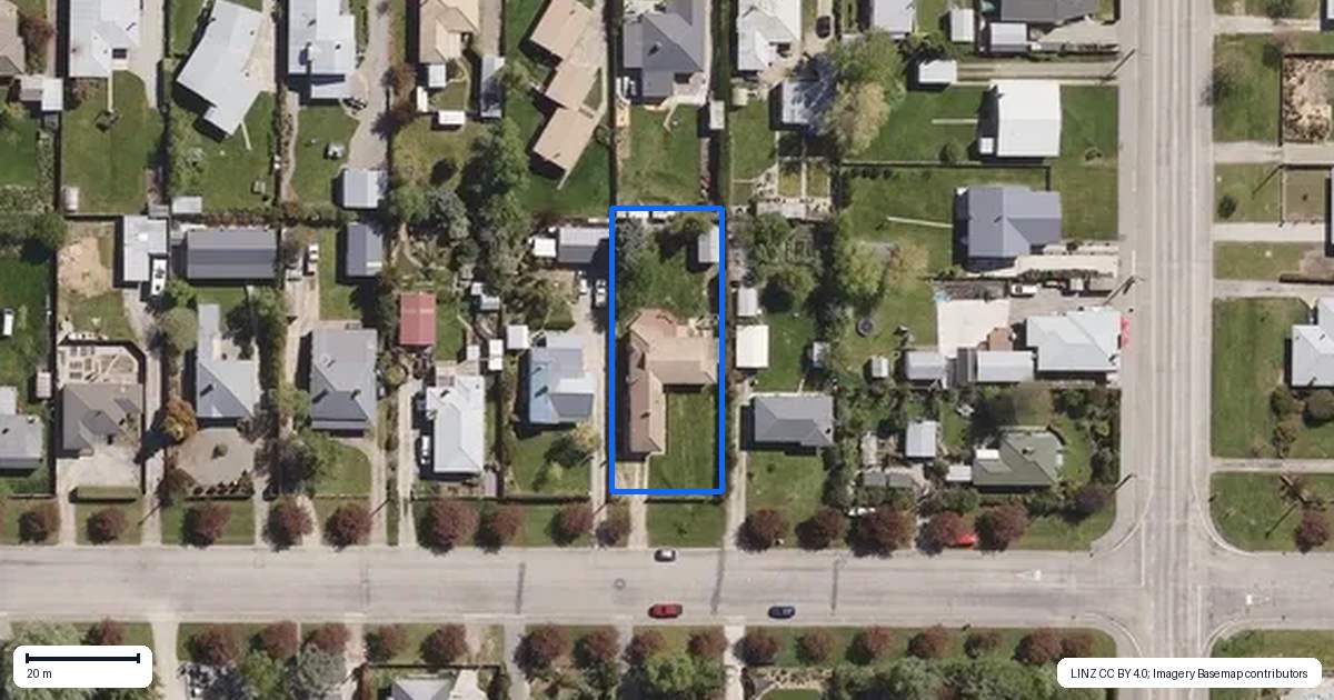 Property context map for 13 Thomas Street, Ranfurly