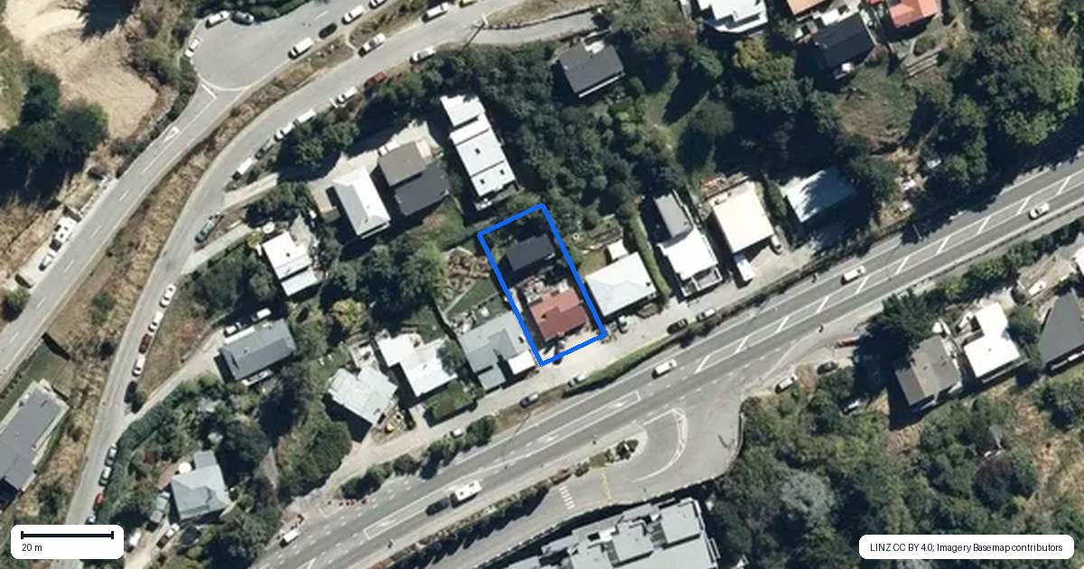 Property context map for 402 Frankton Road, Queenstown